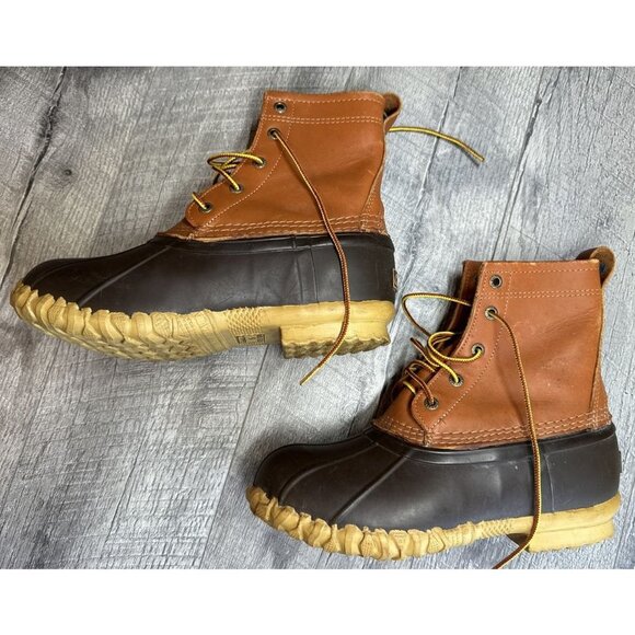 Cabela's‎ Duck Snow Boots Womens 6 Brown Leather Thinsulate Steel Shank Hunting - Picture 2 of 11